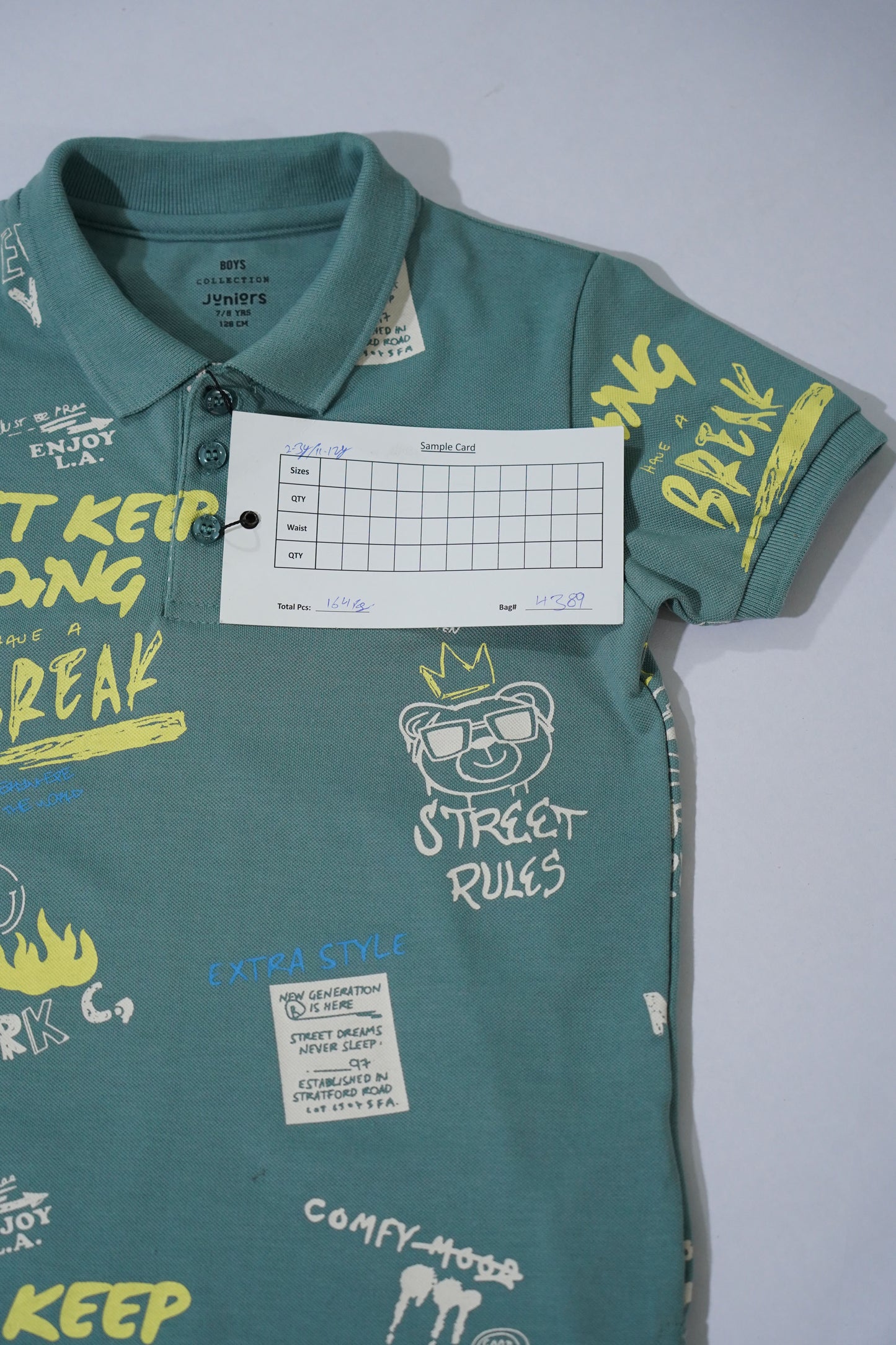 JUNIOR Boys Graphic Printed Polo Shirt
