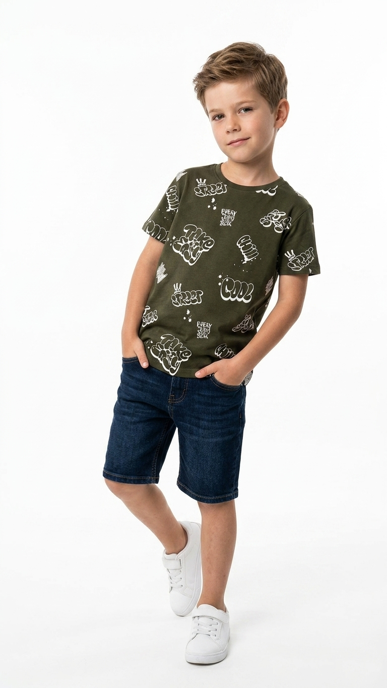 LCW Boys Graphic Printed T-Shirt