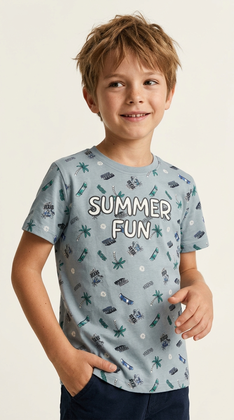LCW Boys Graphic Printed T-Shirt