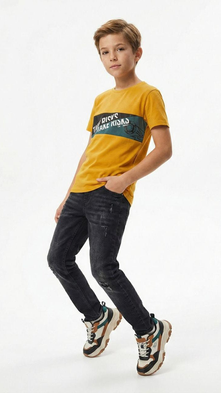 LCW Boys Panel Print T-Shirt