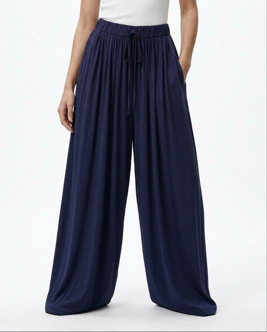OYSHO Womens High-Waist Flowy Wide Leg Trouser