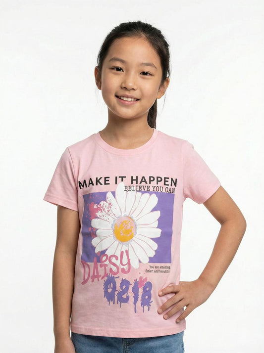 DU PAREIL GIRLS PRINTED T SHIRT