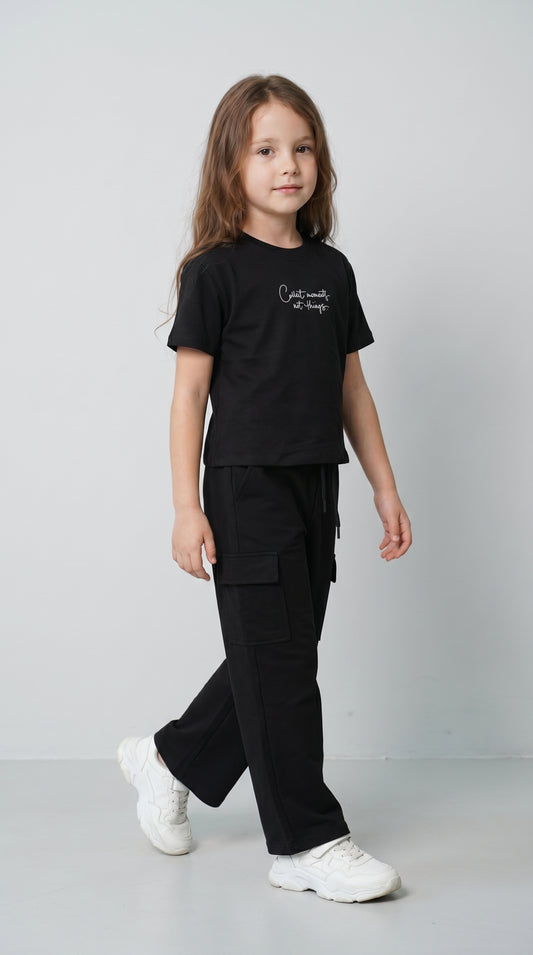 M&S Girls Cargo Co Ord Set