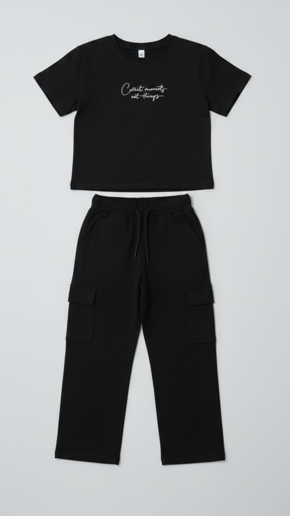 M&S Girls Cargo Co Ord Set