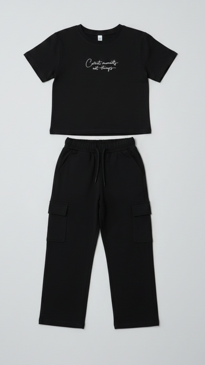 M&S Girls Cargo Co Ord Set