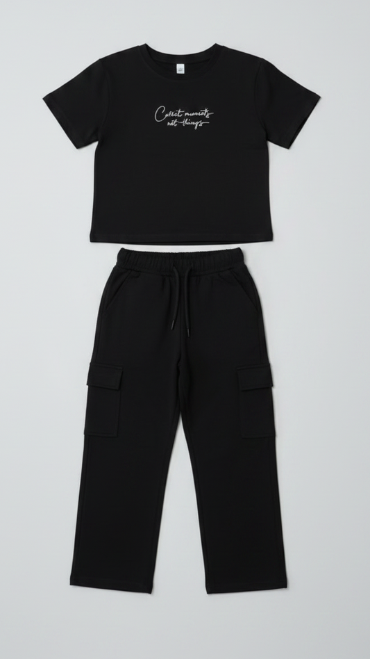 M&S Girls Cargo Co Ord Set