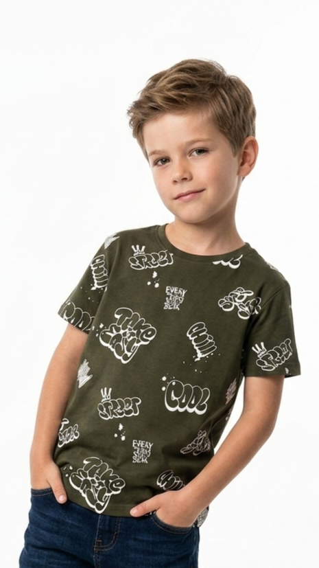 LCW Boys Graphic Printed T-Shirt