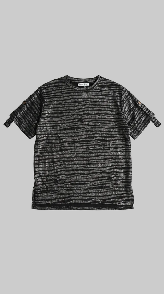 OYSHO Womens Essential Zebra Print Crew Neck T Shirt