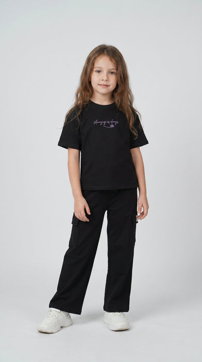 M&S Girls Cargo Co Ord Set