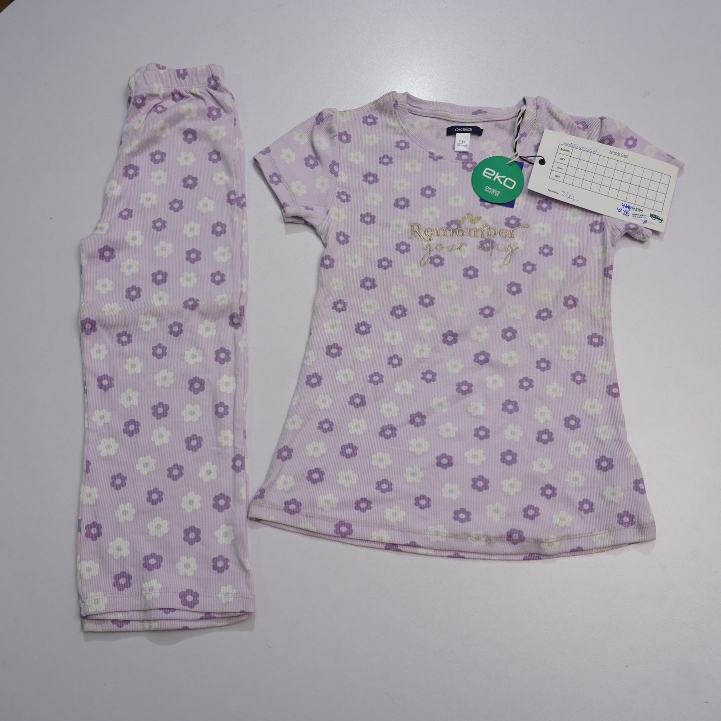 OKAIDI Girls Floral Printed Co Ord Set