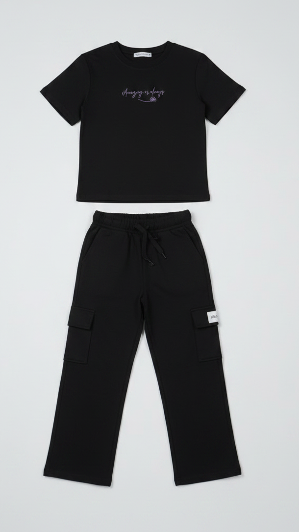 M&S Girls Cargo Co Ord Set