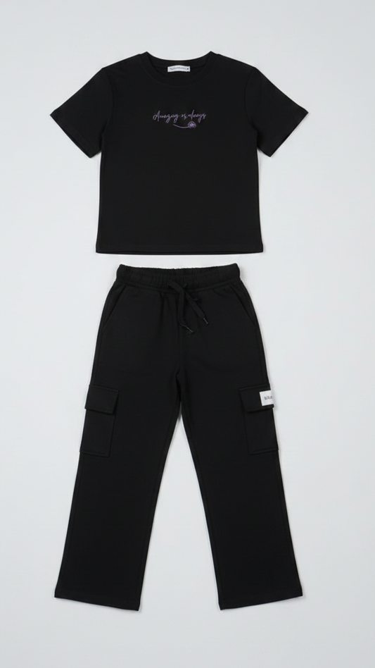 M&S Girls Cargo Co Ord Set