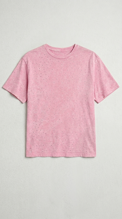 SPRINGFIELD Womens Essential Acid Print with Stones Crew Neck T Shirt