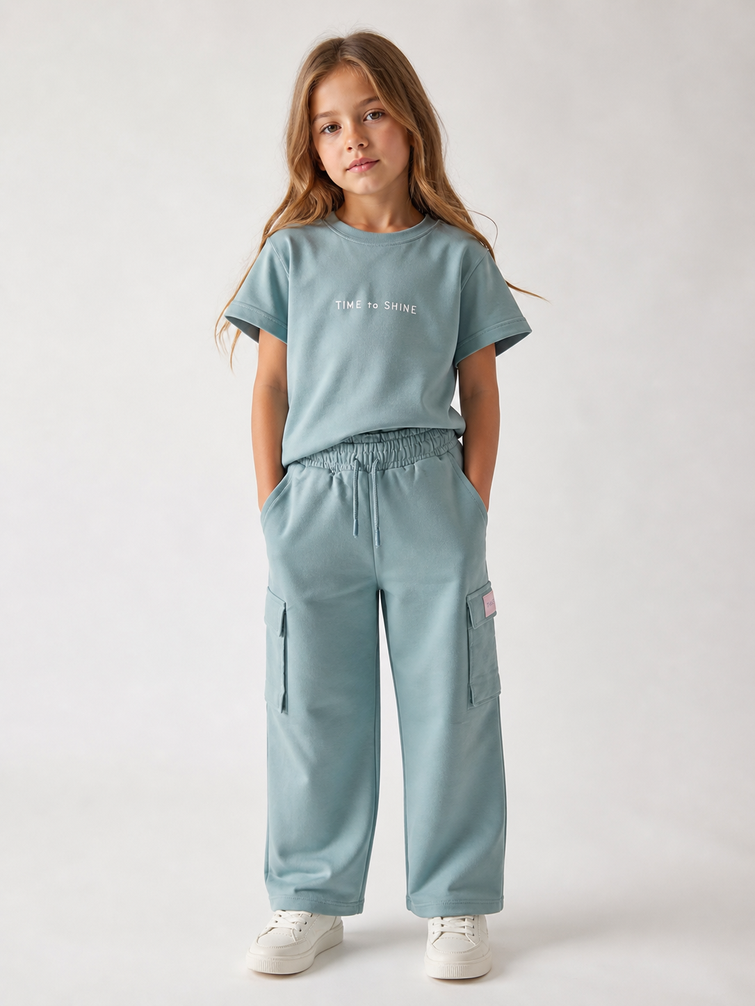 M&S Girls Cargo Co Ord Set