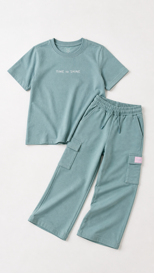 M&S Girls Cargo Co Ord Set
