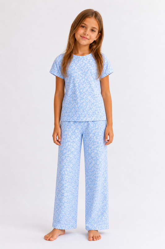 OKAIDI Girls Floral Printed Co Ord Set