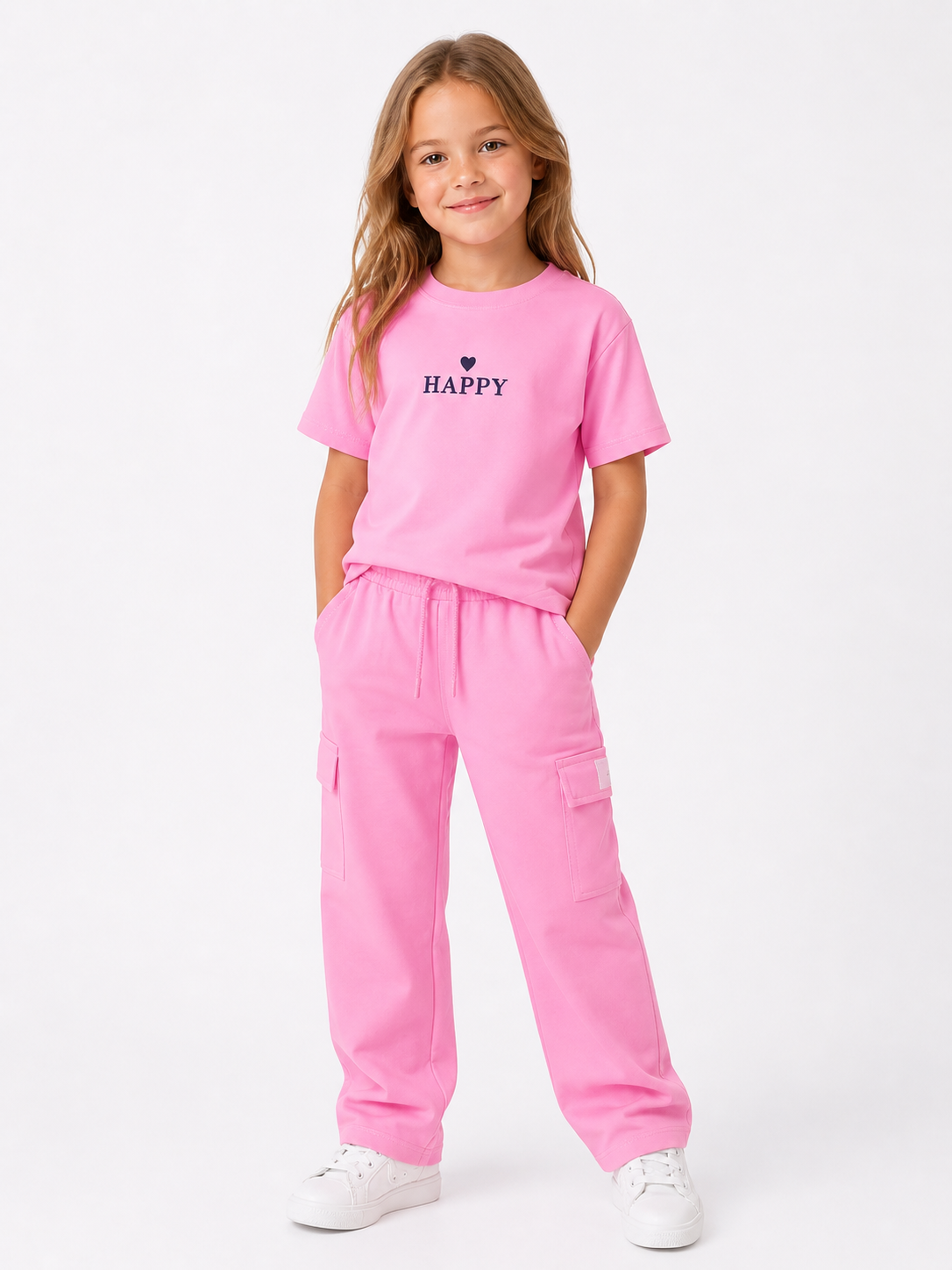 M&S Girls Cargo Co Ord Set