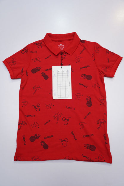 JUNIOR Boys Graphic Printed Polo Shirt