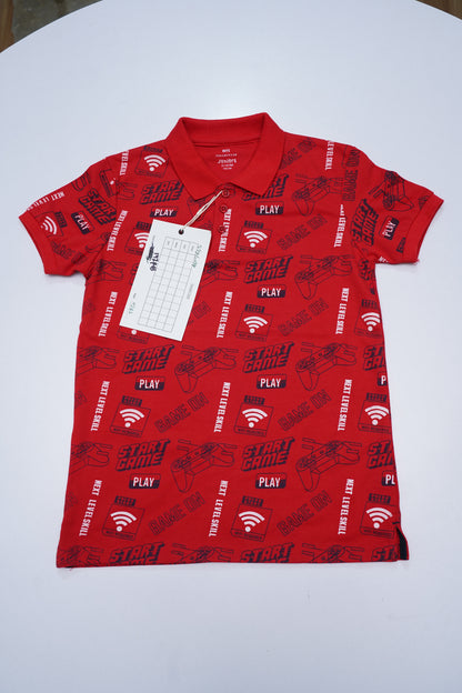 JUNIOR Boys Graphic Printed Polo Shirt