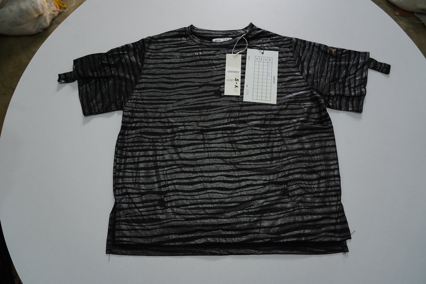 OYSHO Womens Essential Zebra Print Crew Neck T Shirt