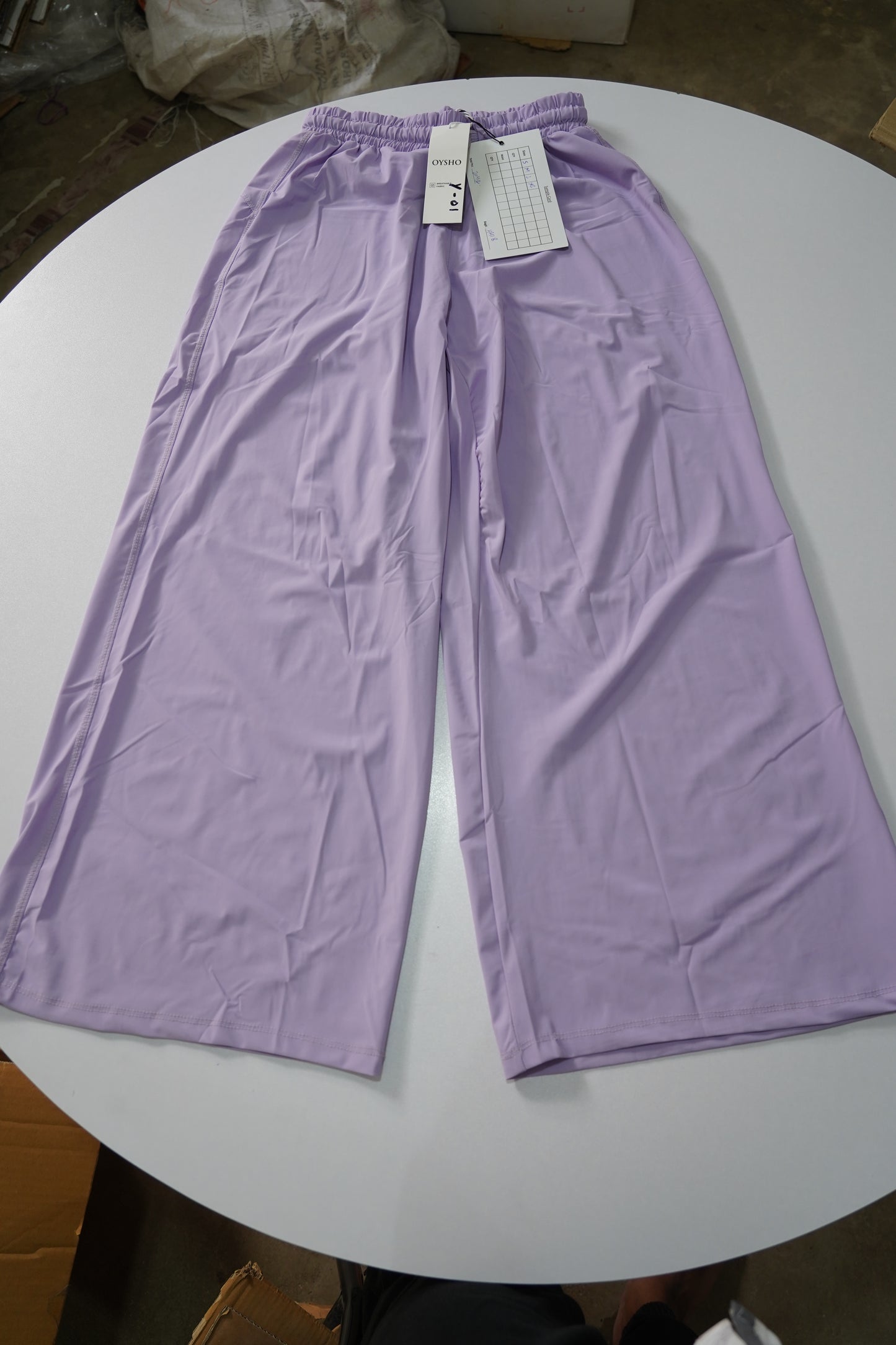 OYSHO Womens Lavender Wide Leg Trouser