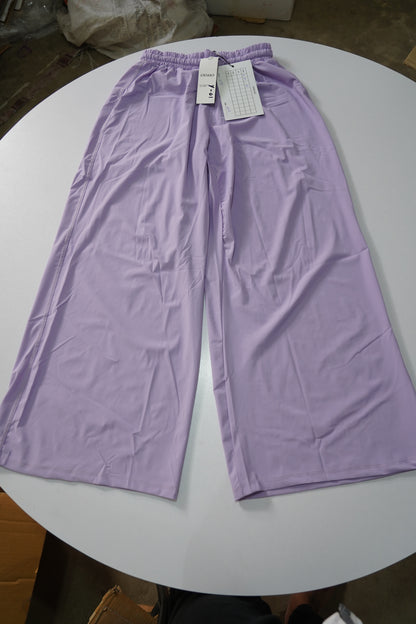 OYSHO Womens Lavender Wide Leg Trouser