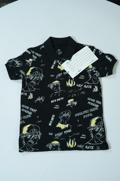 JUNIOR Boys Graphic Printed Polo Shirt