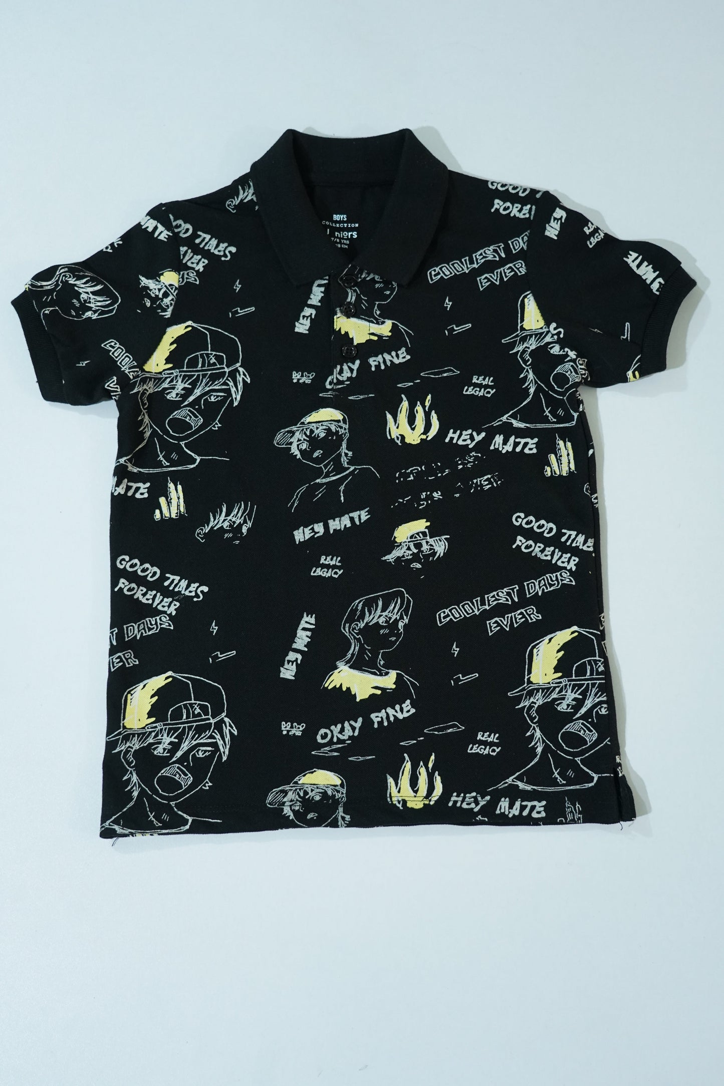 JUNIOR Boys Graphic Printed Polo Shirt