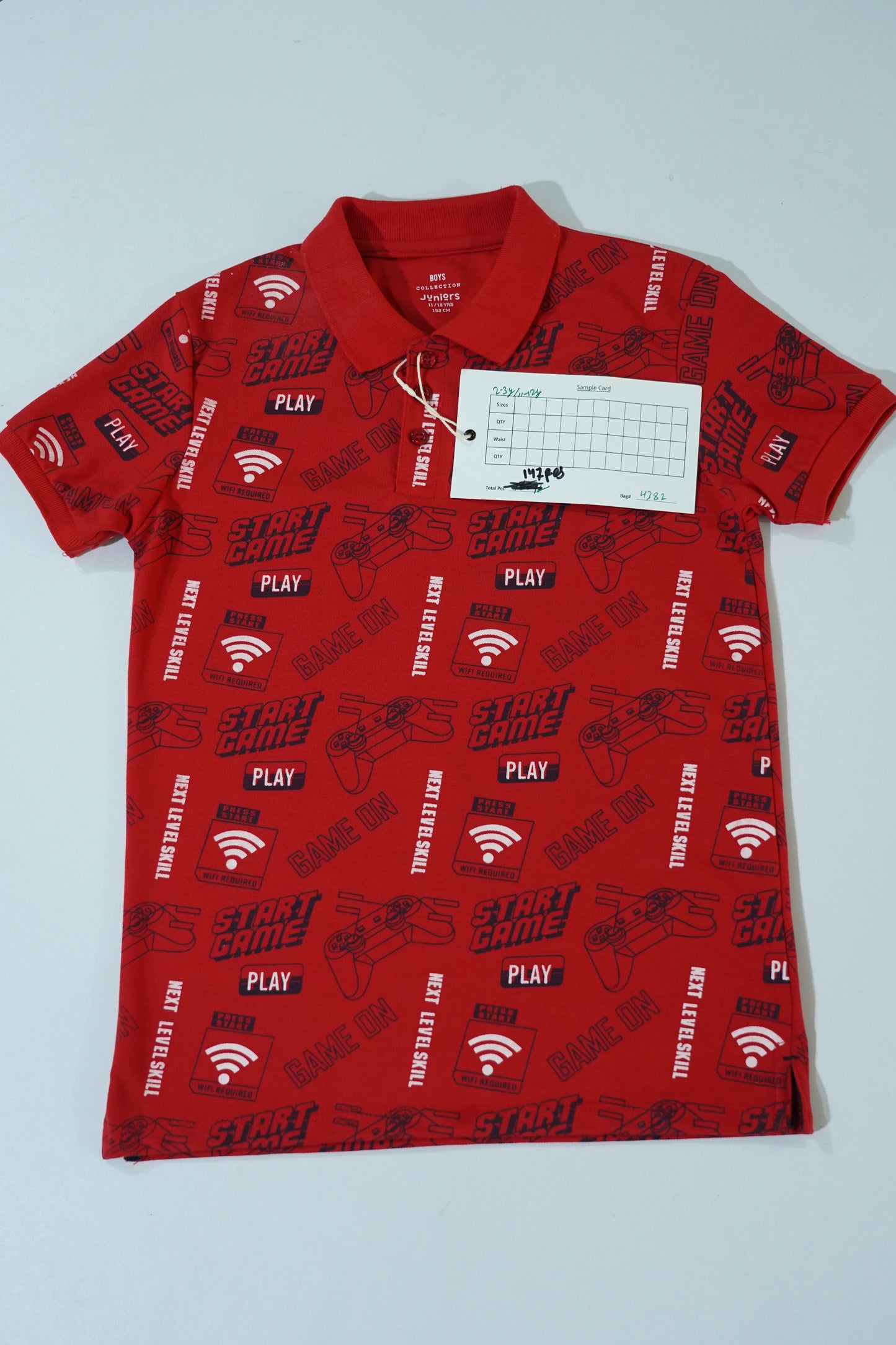 JUNIOR Boys Graphic Printed Polo Shirt
