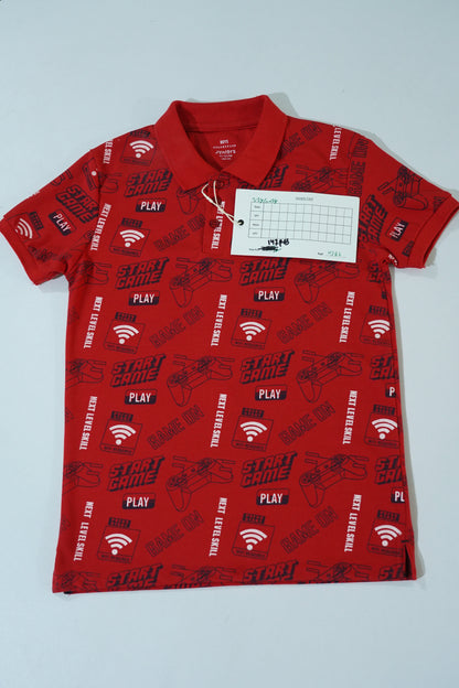 JUNIOR Boys Graphic Printed Polo Shirt