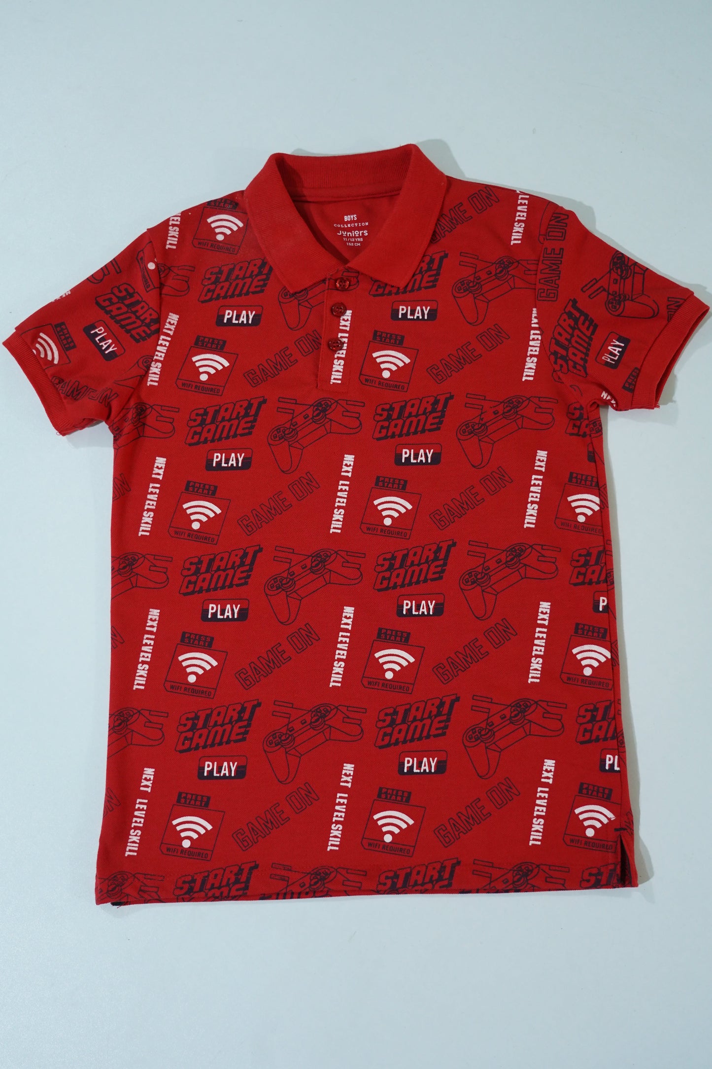 JUNIOR Boys Graphic Printed Polo Shirt