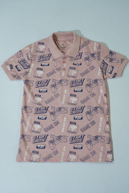 JUNIOR Boys Graphic Printed Polo Shirt
