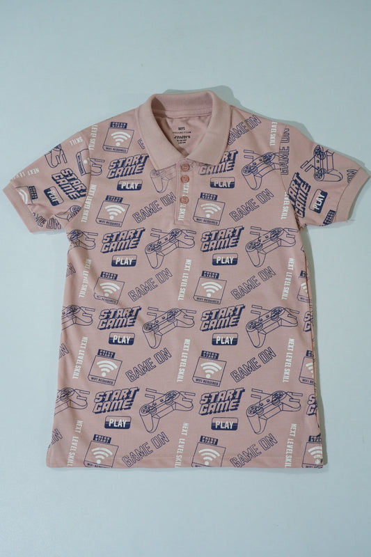 JUNIOR Boys Graphic Printed Polo Shirt