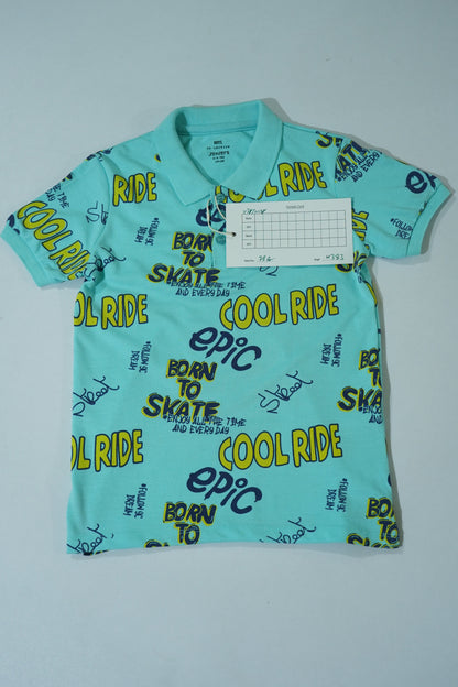JUNIOR Boys Graphic Printed Polo Shirt