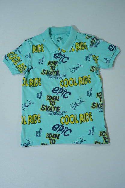 JUNIOR Boys Graphic Printed Polo Shirt