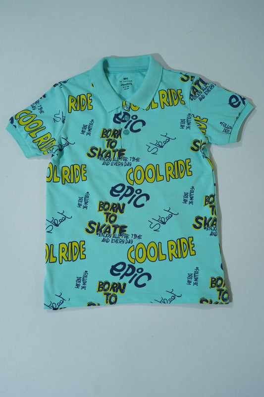 JUNIOR Boys Graphic Printed Polo Shirt