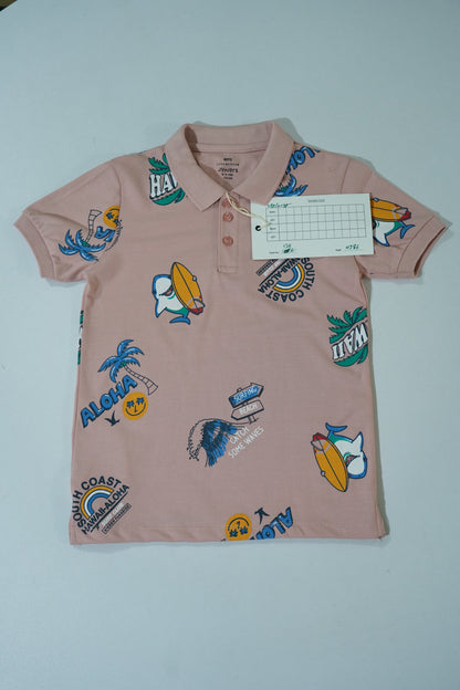 JUNIOR Boys Graphic Printed Polo Shirt