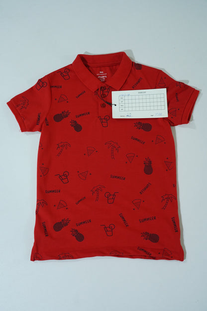 JUNIOR Boys Graphic Printed Polo Shirt