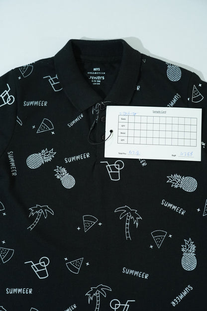 JUNIOR Boys Graphic Printed Polo Shirt