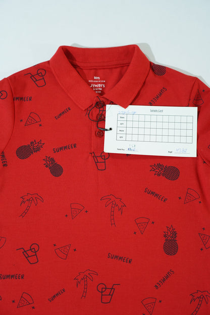 JUNIOR Boys Graphic Printed Polo Shirt