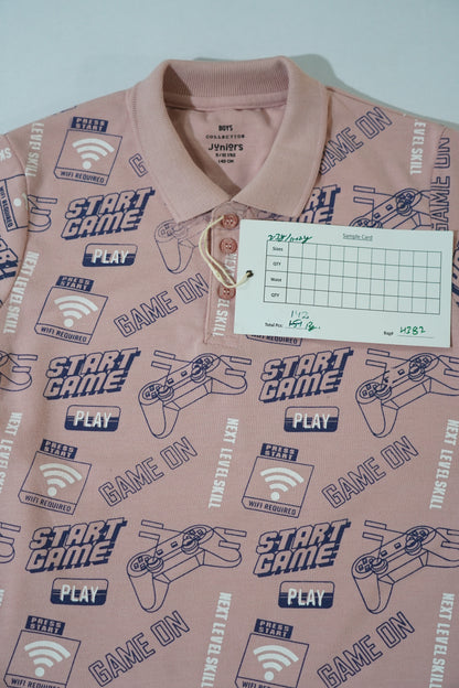 JUNIOR Boys Graphic Printed Polo Shirt