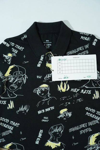 JUNIOR Boys Graphic Printed Polo Shirt