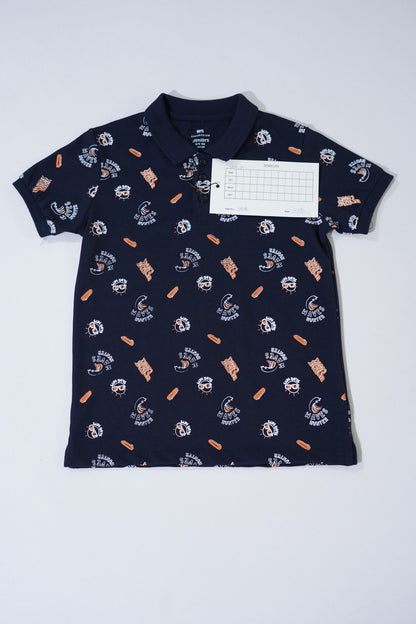 JUNIOR Boys Graphic Printed Polo Shirt