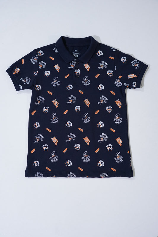 JUNIOR Boys Graphic Printed Polo Shirt