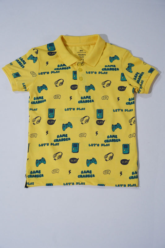 JUNIOR Boys Graphic Printed Polo Shirt