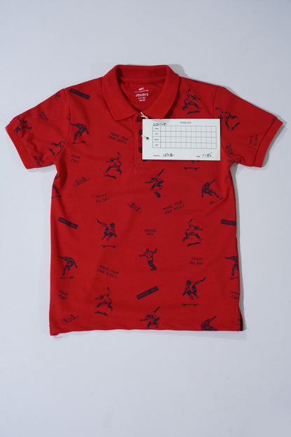 JUNIOR Boys Graphic Printed Polo Shirt