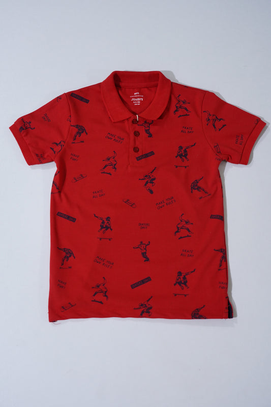 JUNIOR Boys Graphic Printed Polo Shirt