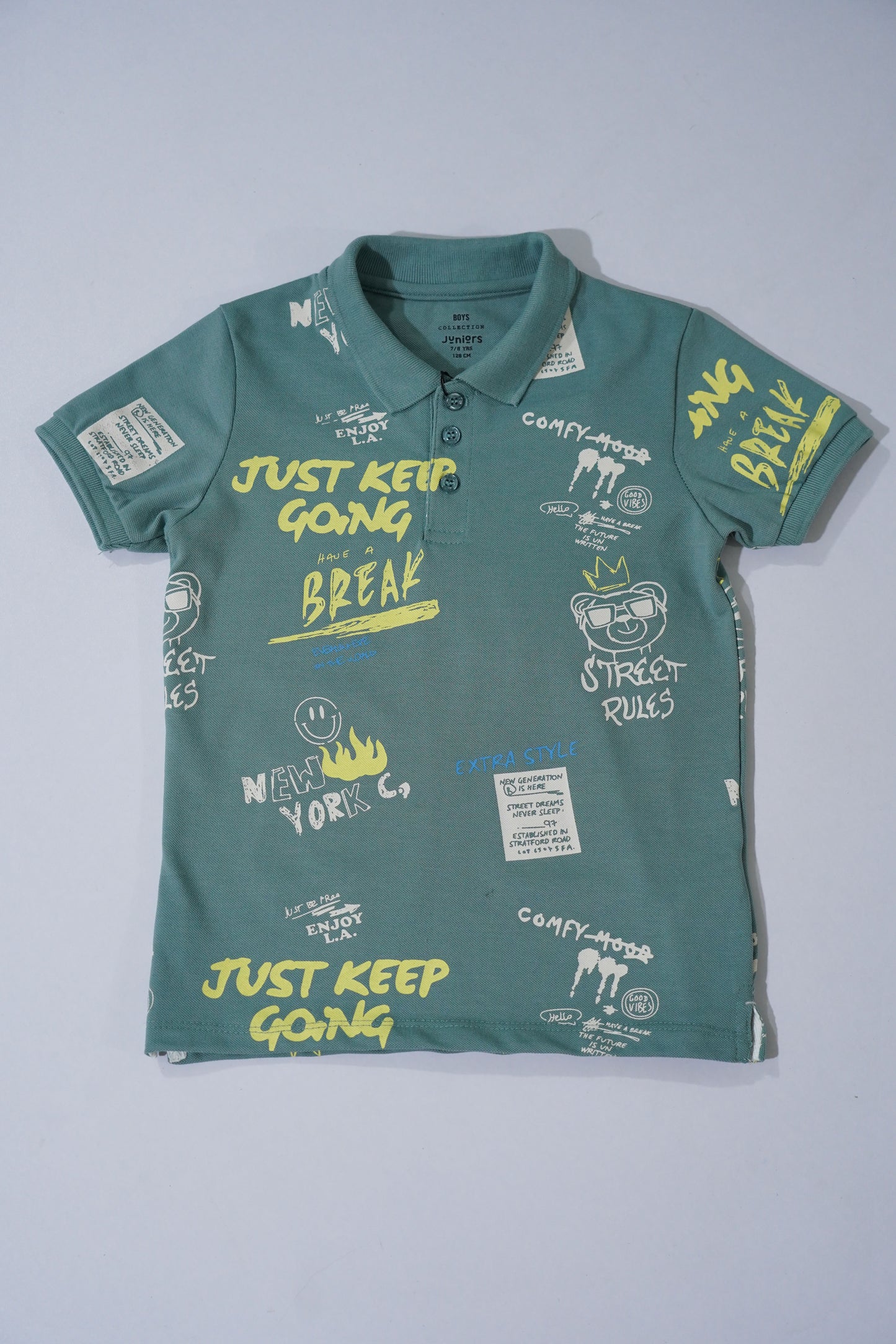 JUNIOR Boys Graphic Printed Polo Shirt