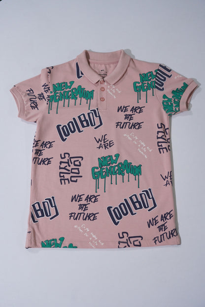 JUNIOR Boys Graphic Printed Polo Shirt