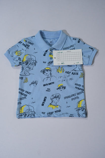 JUNIOR Boys Graphic Printed Polo Shirt